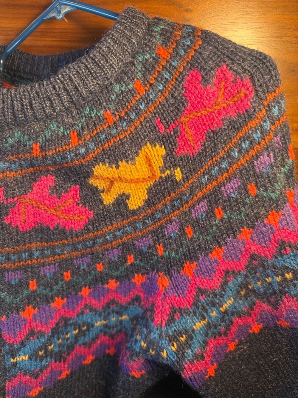 Vintage Woolrich Colorful Leaves Button Sweater - Picture 9 of 10